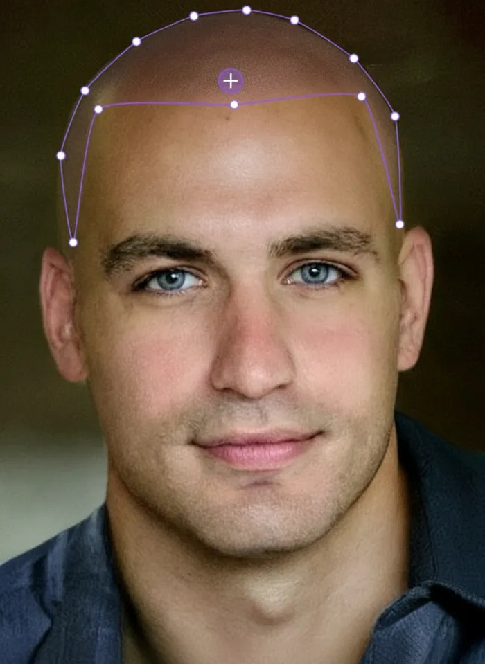 Step 2: Customize your hairline shape and style